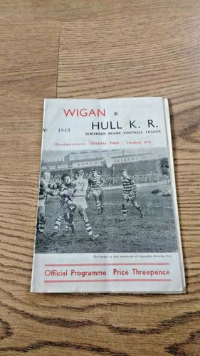 Wigan v Hull KR Mar 1962 Rugby League Programme