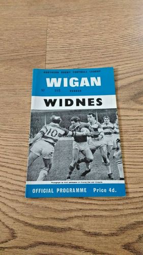 Wigan v Widnes Nov 1965 Rugby League Programme