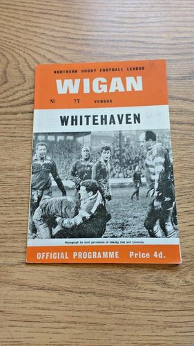 Wigan v Whitehaven Feb 1966 Rugby League Programme