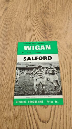 Wigan v Salford Apr 1966 Rugby League Programme