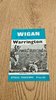 Wigan v Warrington Sept 1966 Lancashire Cup Semi-Final Rugby League Programme