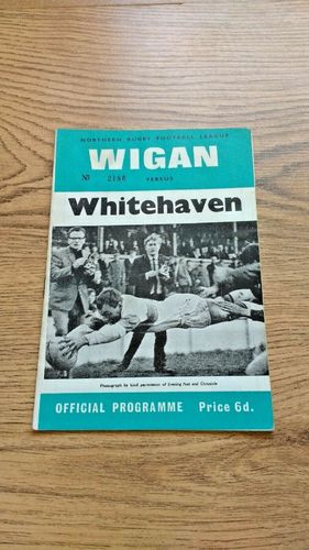 Wigan v Whitehaven Nov 1966 Rugby League Programme