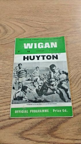 Wigan v Huyton Aug 1968 Rugby League Programme