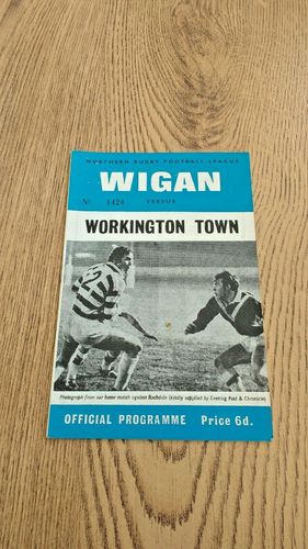 Wigan v Workington Dec 1968 Rugby League Programme