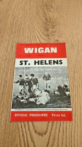 Wigan v St Helens Apr 1969 Rugby League Programme