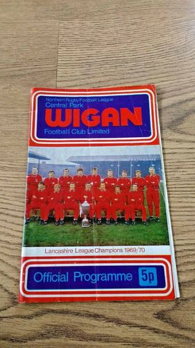 Wigan v St Helens Apr 1971 Rugby League Programme
