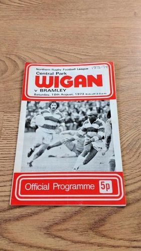 Wigan v Bramley Aug 1973 Rugby League Programme