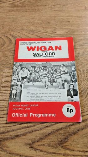 Wigan v Salford Apr 1976 Rugby League Programme