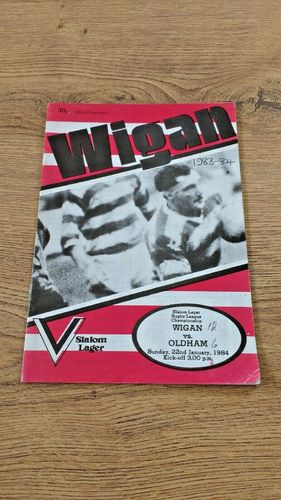 Wigan v Oldham Jan 1984 Rugby League Programme
