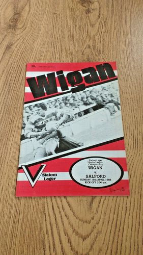 Wigan v Salford Apr 1984 Rugby League Programme
