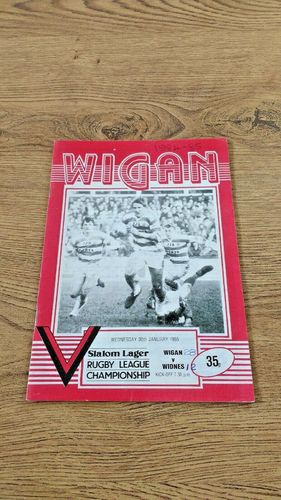 Wigan v Widnes Jan 1985 Rugby League Programme
