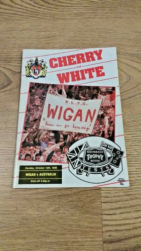Wigan v Australia Oct 1986 Rugby League Programme