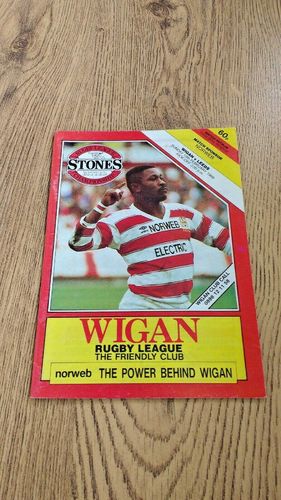 Wigan v Leeds Feb 1989 Rugby League Programme