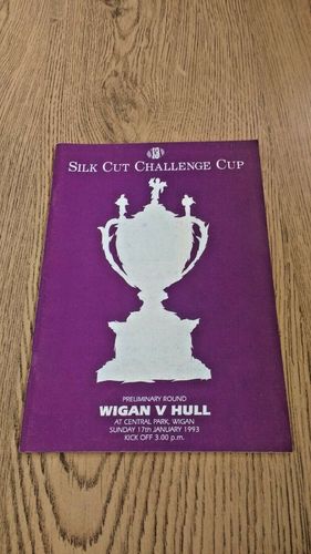 Wigan v Hull Jan 1993 Challenge Cup Rugby League Programme