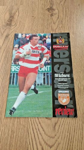 Wigan v Widnes Sept 1993 Rugby League Programme