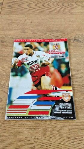 Wigan v Wakefield Trinity Oct 1994 Rugby League Programme