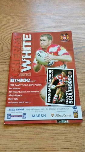 Wigan v Leeds Rhinos Sept 2005 Rugby League Programme