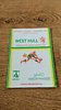 West Hull v British Aerospace 1989-90 Rugby League Programme