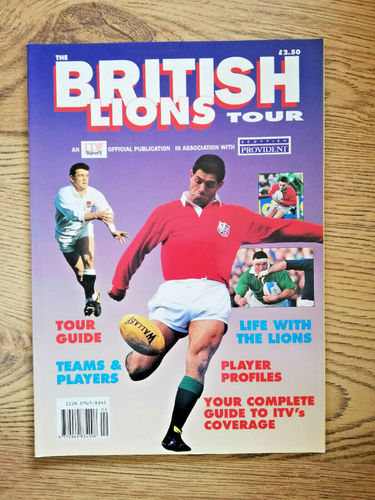 ITV British Lions Tour 1993 Rugby Pre-Tour Guide