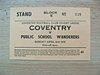 Coventry v Public School Wanderers 1978 Used Rugby Ticket