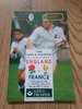 England v France Feb 1995 Rugby Programme