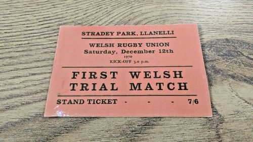 First Welsh Trial Match 1970 Used Rugby Ticket