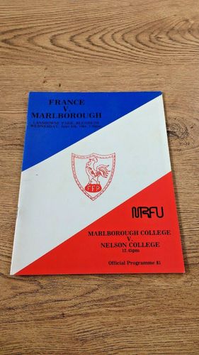 Marlborough v France June 1984 Rugby Programme