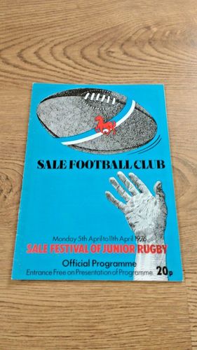 Sale Festival of Junior Rugby  April 1976 Rugby Programme