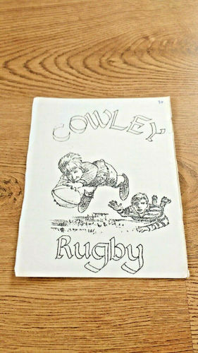 Cowley School v Arnold School 1980 Rugby Programme