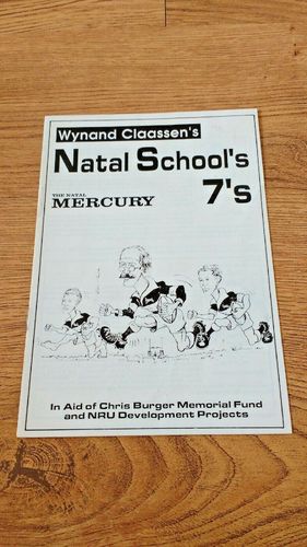 Wynand Claassen's 1992 Natal Schools 7s Rugby Programme