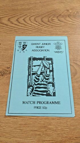 Gwent U14 v Mid Glamorgan U14 May 1992 Rugby Programme