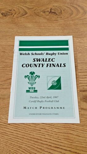 Welsh Schools County Finals 1997 U15, U17 & U18 Rugby Programme