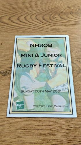 Newport High School Old Boys May 2001 Mini & Junior Festival Rugby Programme