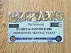 Leicester v Richmond Mar 1998 Used Rugby Ticket