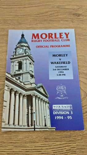 Morley v Wakefield Dec 1994 Rugby Programme