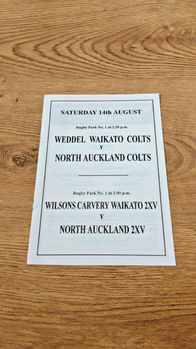 Waikato Colts v North Auckland Colts  undated Rugby Programme