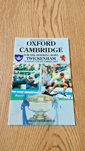 Oxford University v Cambridge University Dec 1993 Rugby Programme