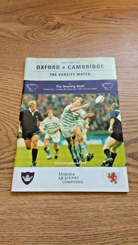 Oxford University v Cambridge University Dec 1998 Rugby Programme