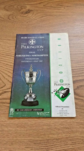 Harlequins v Northampton 1991 Pilkington Cup Final Rugby Programme