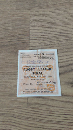 Widnes v Hull KR 1964 Challenge Cup Final Rugby League Ticket