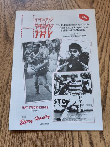 ' Try Try Try ' Issue 1 Dec 1989 / Jan 1990 Wigan Rugby League Fanzine
