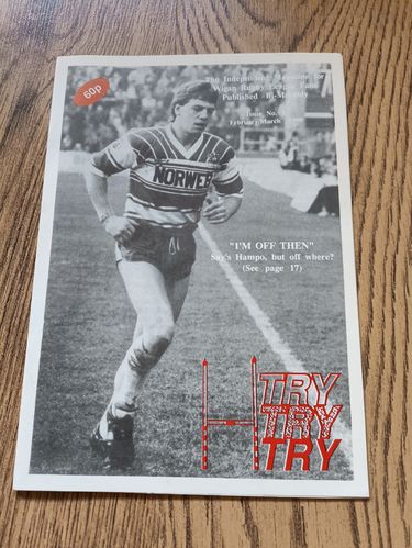 ' Try Try Try ' Issue 2 Feb / Mar 1990 Wigan Rugby League Fanzine