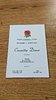 England v Scotland 1985 Committee Rugby Dinner Menu