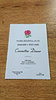 England v Scotland 1993 Committee Rugby Dinner Menu