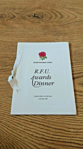 RFU 1995 Awards Rugby Dinner Menu