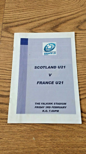 Scotland U21 v France U21 Feb 2006 Rugby Programme