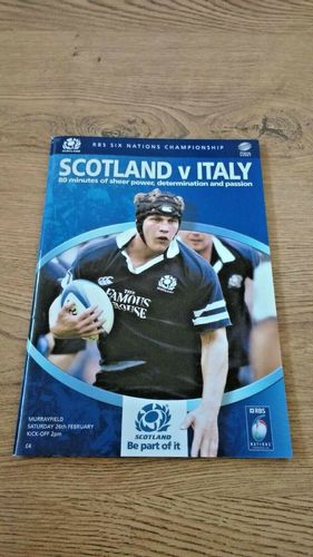 Scotland v Italy Feb 2005 Rugby Programme