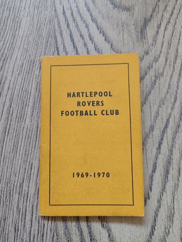 Hartlepool Rovers Rugby Union Club 1969-70 Membership & Fixture Book