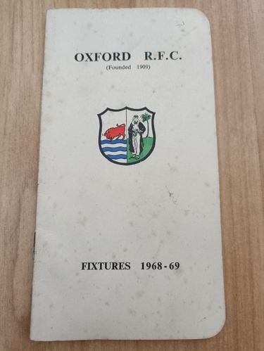 Oxford Rugby Union Club 1968-69 Membership & Fixture Book