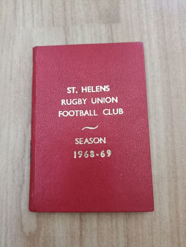 St Helens Rugby Union Club 1968-69 Membership & Fixture Book